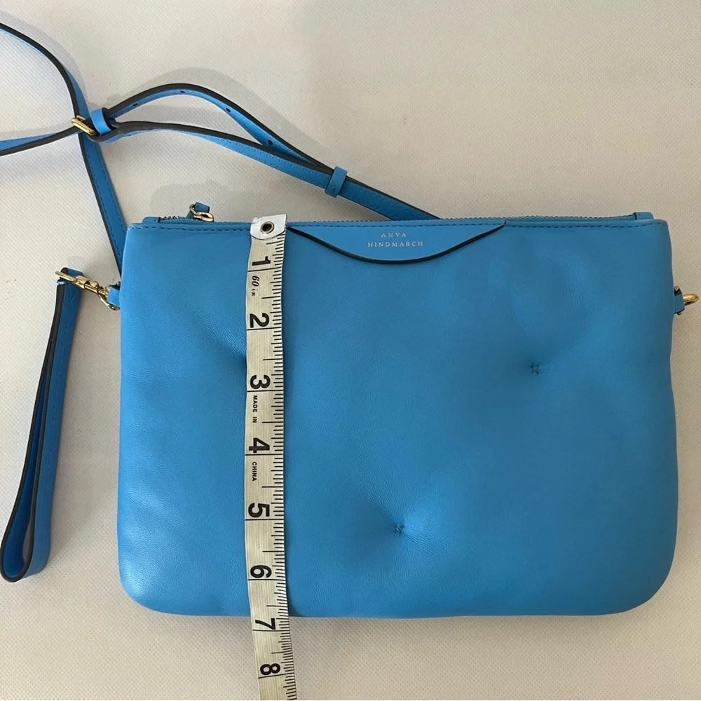 Anya Hindmarch Chubby Quilted Circus Blue Crossbody Bag